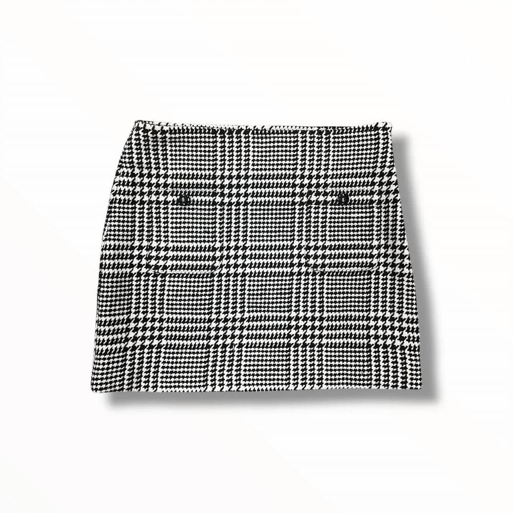 NEW KATIE J NYC girl's ainsley skirt in black/white check